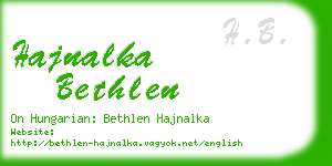 hajnalka bethlen business card